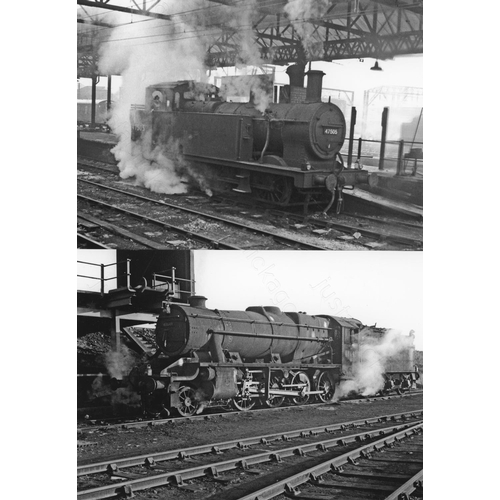 3 - Railway. BR Steam. An assortment of approx. 100 black and white, 7