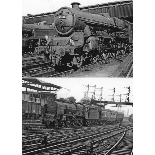 3 - Railway. BR Steam. An assortment of approx. 100 black and white, 7