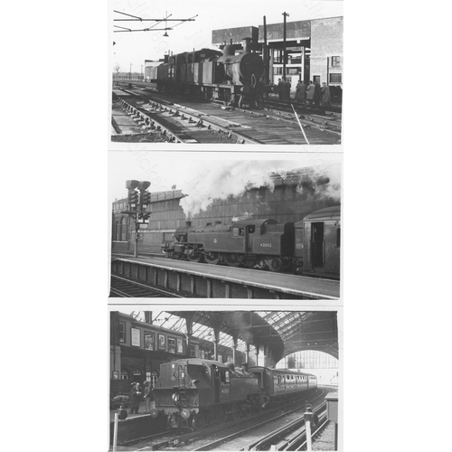 35 - Railway. B.R. Steam. A collection of approx. 200, postcard size, black and white prints. The prints ...