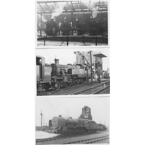 35 - Railway. B.R. Steam. A collection of approx. 200, postcard size, black and white prints. The prints ...