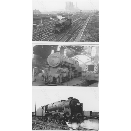 35 - Railway. B.R. Steam. A collection of approx. 200, postcard size, black and white prints. The prints ...