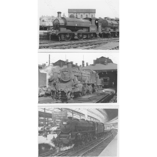 35 - Railway. B.R. Steam. A collection of approx. 200, postcard size, black and white prints. The prints ...