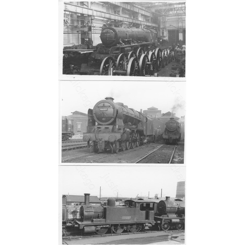 36 - Railway. B.R. Steam. A collection of approx. 200, postcard size, black and white prints. The prints ...