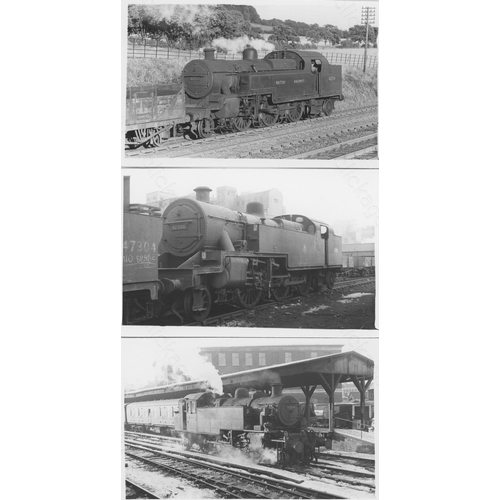 36 - Railway. B.R. Steam. A collection of approx. 200, postcard size, black and white prints. The prints ...