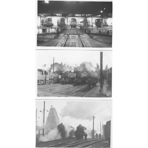 36 - Railway. B.R. Steam. A collection of approx. 200, postcard size, black and white prints. The prints ...