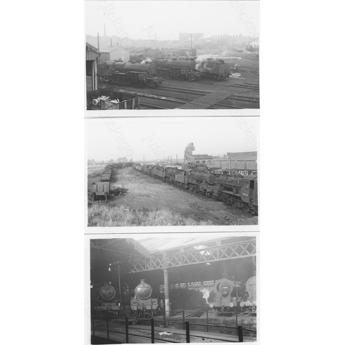 36 - Railway. B.R. Steam. A collection of approx. 200, postcard size, black and white prints. The prints ...