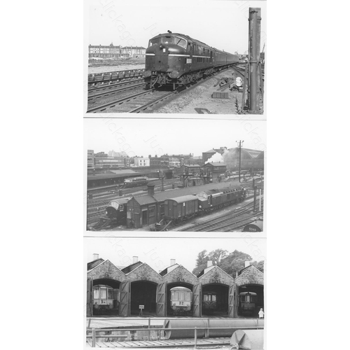 37 - Railway. Modern Traction. A fine collection of approx. 200, postcard size, black and white prints. T...