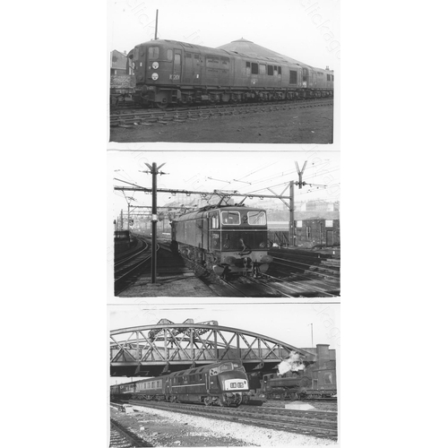 37 - Railway. Modern Traction. A fine collection of approx. 200, postcard size, black and white prints. T...