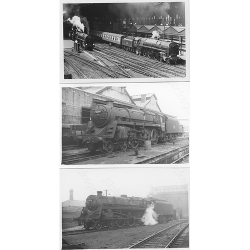 38 - Railway. B.R. Steam. A collection of approx. 220, postcard size, black and white prints. The prints ... 