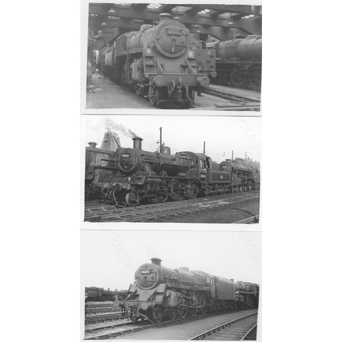 38 - Railway. B.R. Steam. A collection of approx. 220, postcard size, black and white prints. The prints ... 