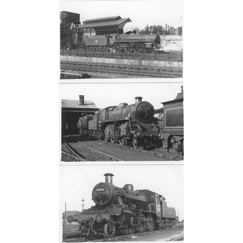 38 - Railway. B.R. Steam. A collection of approx. 220, postcard size, black and white prints. The prints ... 