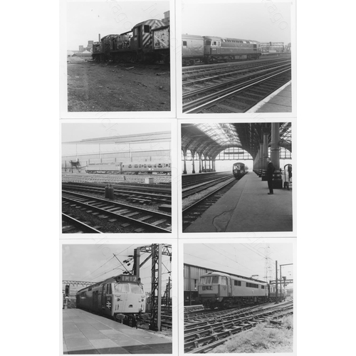 39 - Railway. Modern Traction. A collection of approx. 180, black and white, enprints 9cm x 9cm. The prin...