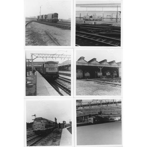 39 - Railway. Modern Traction. A collection of approx. 180, black and white, enprints 9cm x 9cm. The prin...