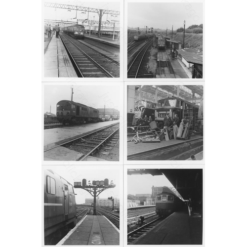 39 - Railway. Modern Traction. A collection of approx. 180, black and white, enprints 9cm x 9cm. The prin...