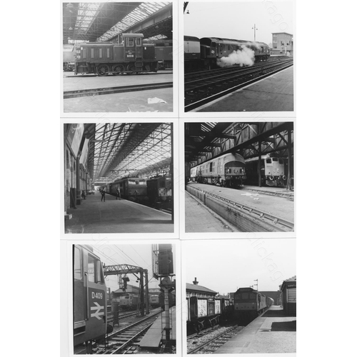 39 - Railway. Modern Traction. A collection of approx. 180, black and white, enprints 9cm x 9cm. The prin...