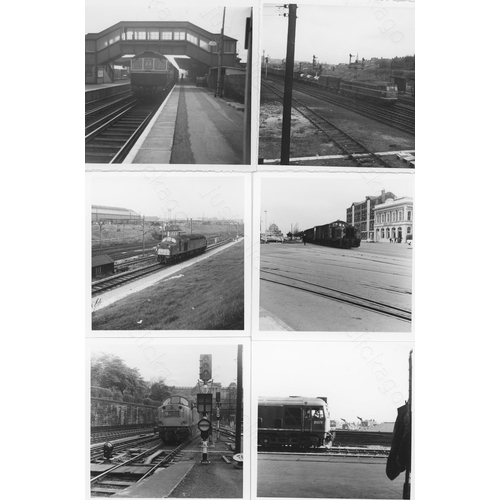 39 - Railway. Modern Traction. A collection of approx. 180, black and white, enprints 9cm x 9cm. The prin...