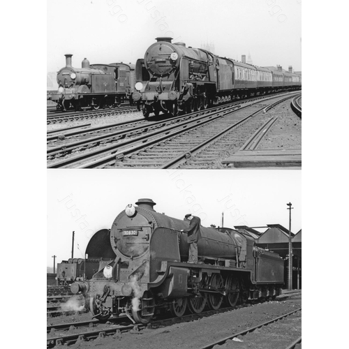 4 - Railway. BR Steam. An assortment of approx. 100 black and white, 7