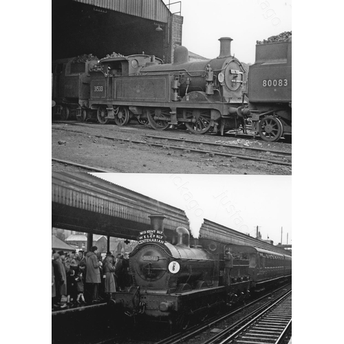 4 - Railway. BR Steam. An assortment of approx. 100 black and white, 7