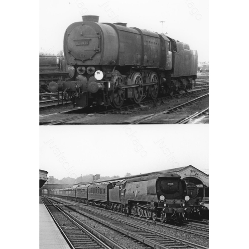 4 - Railway. BR Steam. An assortment of approx. 100 black and white, 7