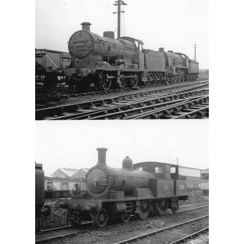 4 - Railway. BR Steam. An assortment of approx. 100 black and white, 7