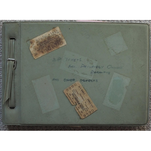 40 - Railway. An album of Railway tickets. The album contains an assortment of ticket types including: Ra...