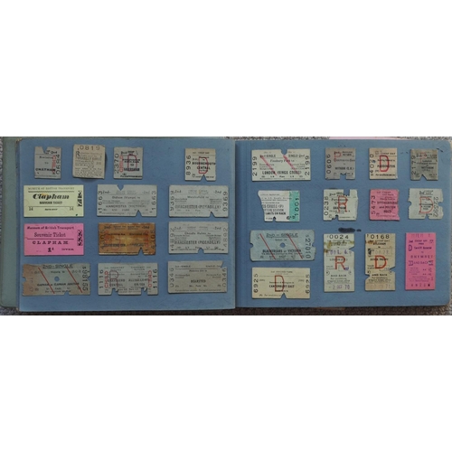 40 - Railway. An album of Railway tickets. The album contains an assortment of ticket types including: Ra...