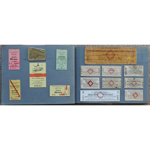 40 - Railway. An album of Railway tickets. The album contains an assortment of ticket types including: Ra...