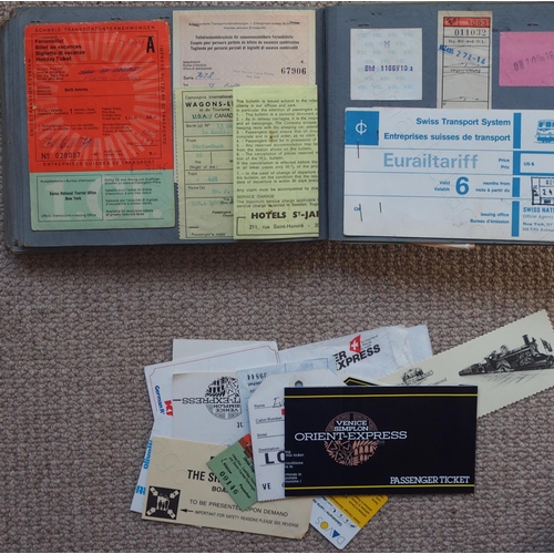 40 - Railway. An album of Railway tickets. The album contains an assortment of ticket types including: Ra...