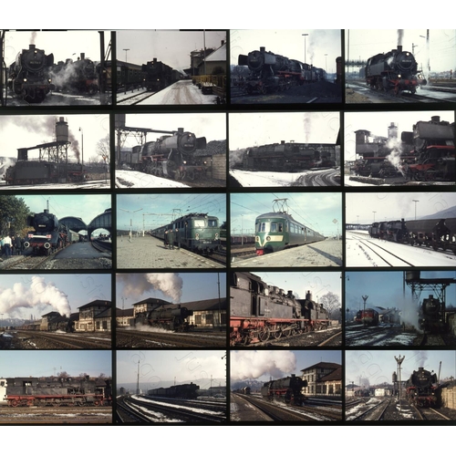 485 - Railway. Overseas Traction. A small assortment of 85 x 35mm, colour slides, on Agfa film stock. The ... 