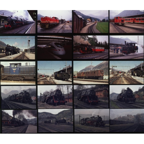 490 - Railway. Overseas Traction. A small assortment of approx.  140 x 35mm, colour slides, on Agfa film s... 