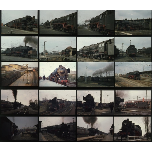 492 - Railway. Overseas Traction. A small assortment of approx.  81 x 35mm, colour slides, on Agfa film st... 