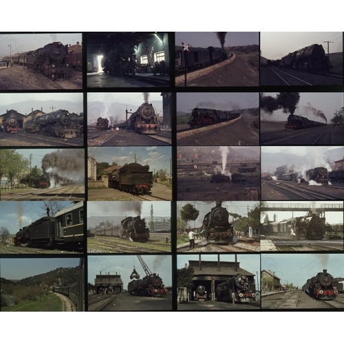 493 - Railway. Overseas Traction. A small assortment of approx.  95 x 35mm, colour slides, on Agfa film st... 