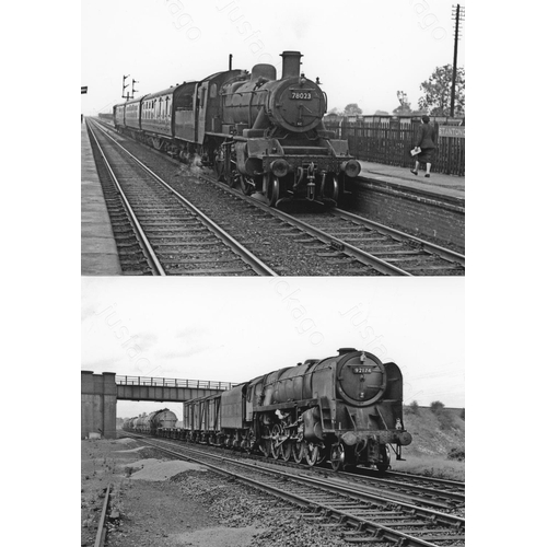 5 - Railway. BR Steam. An assortment of approx. 100 black and white, 7