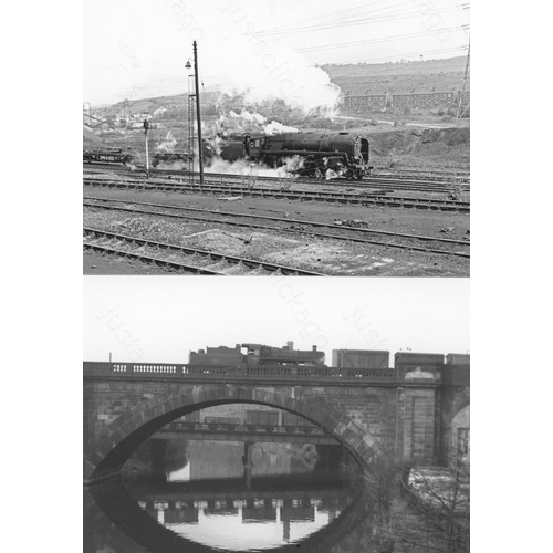 5 - Railway. BR Steam. An assortment of approx. 100 black and white, 7