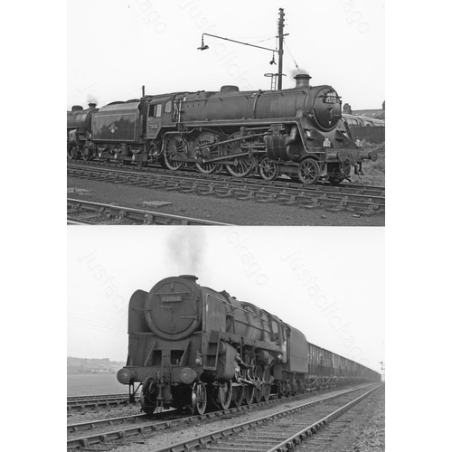 5 - Railway. BR Steam. An assortment of approx. 100 black and white, 7