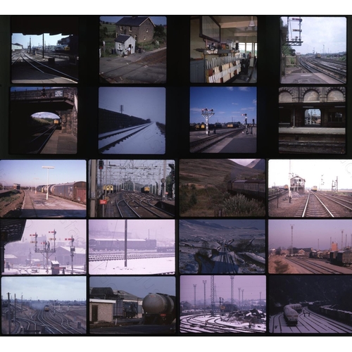 532 - Railway. Infrastructure. An assortment of approx. 250 x 35mm and 126 (26mm square) colour slides, on... 