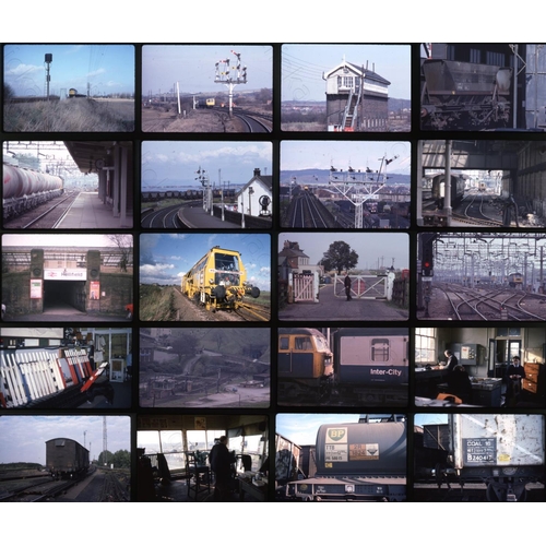 532 - Railway. Infrastructure. An assortment of approx. 250 x 35mm and 126 (26mm square) colour slides, on... 