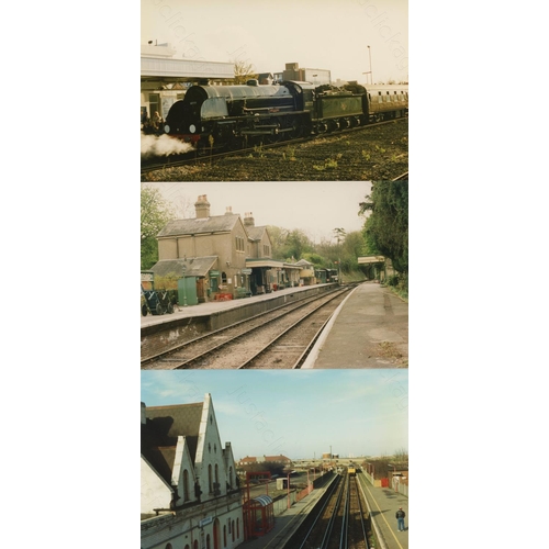 56 - Railway. Heritage Steam, modern traction and infrastructure A collection of approx. 150 x 35mm colou...