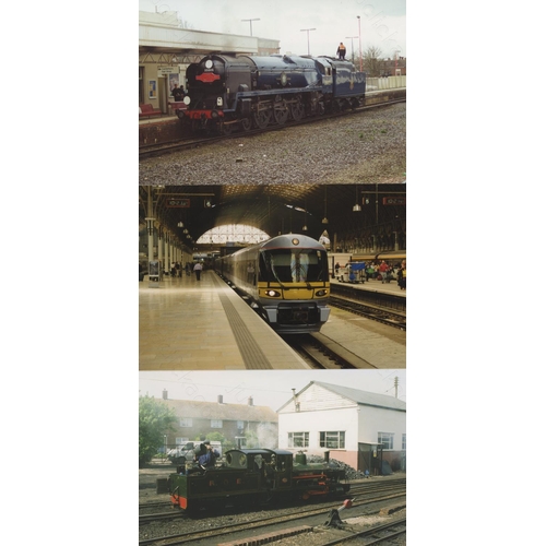 56 - Railway. Heritage Steam, modern traction and infrastructure A collection of approx. 150 x 35mm colou...