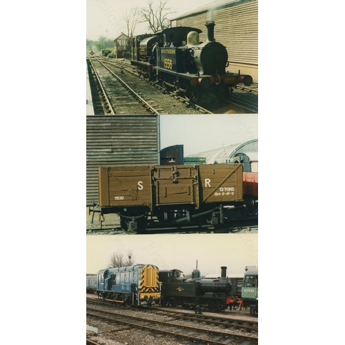 56 - Railway. Heritage Steam, modern traction and infrastructure A collection of approx. 150 x 35mm colou...