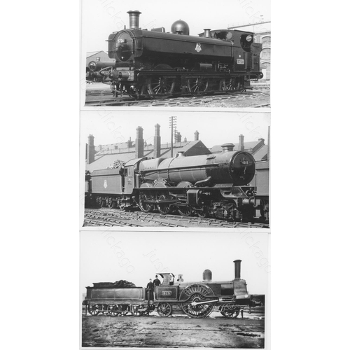 58 - Railway. BR Steam and constituent locomotives. An assortment of approx. 145, black and white, postca...