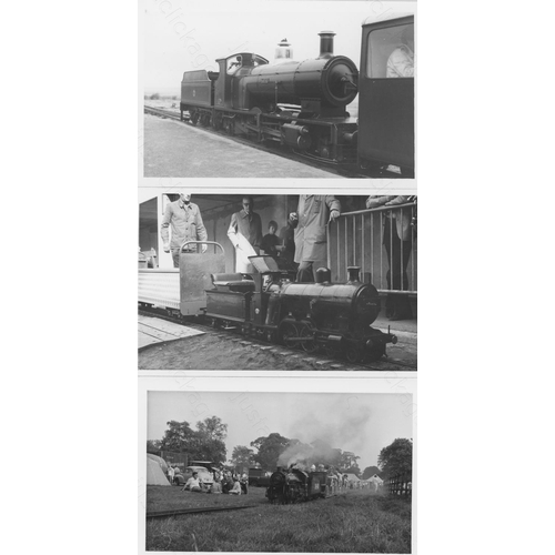 59 - Railway. Miniature Railways. A collection of approx. 95, black and white, postcard size prints. The ...