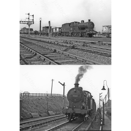 6 - Railway. BR Steam. An assortment of approx. 100 black and white, 7