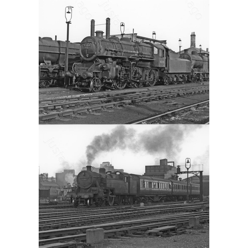 6 - Railway. BR Steam. An assortment of approx. 100 black and white, 7