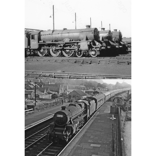 6 - Railway. BR Steam. An assortment of approx. 100 black and white, 7