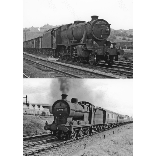 6 - Railway. BR Steam. An assortment of approx. 100 black and white, 7