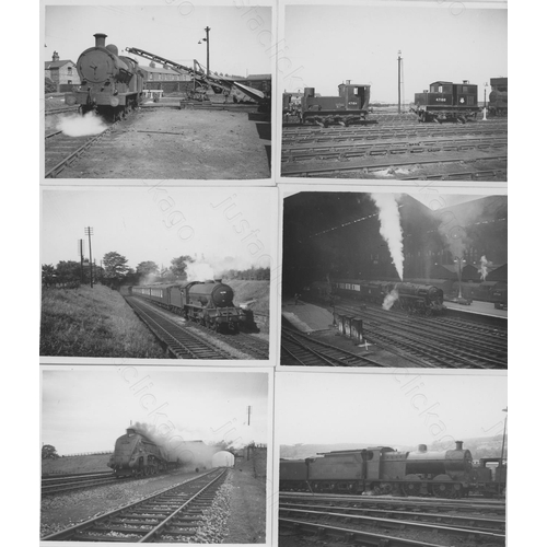 61 - Railway. B.R. Steam. A collection of approx. 150 black and white prints in postcard and smaller size...