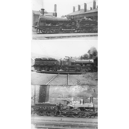 62 - Railway. Pre-Grouping locomotives. A collection of approx. 100 black and white prints, postcard size...