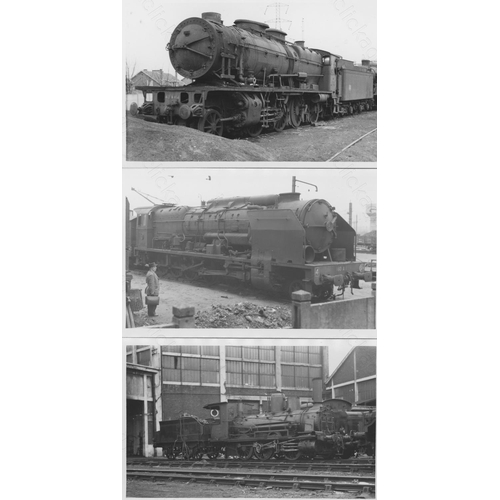 63 - Railway. Overseas Traction - FRANCE. A fine collection of approx. 90 black and white, postcard size ...