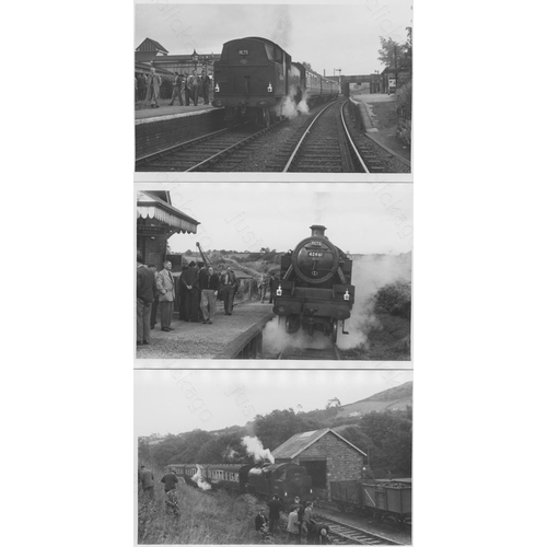 64 - Railway. B.R. Steam. A collection of approx. 90 black and white, postcard size prints. The prints co...